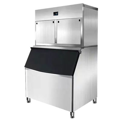 Good price 1 tonelada Máquina de fabricação de gelo comercial de aço inoxidável de alta capacidade com armazenamento de gelo de 500 kg on-line