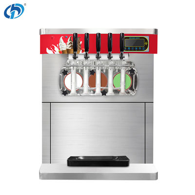 Good price 5 sabores Máquina automática de fazer sorvete Capacidade de produção contínua 225-250 xícaras / 100g Refrigerante R410a R134A on-line