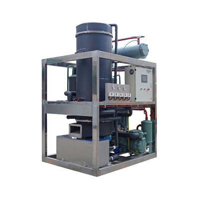 Good price Pressão de entrada de água 0.1MPa-0.5MPa Máquina de fabricação de gelo industrial para negócios Venda comercial 1 tonelada 1000kg Máquina de fabricação de gelo por tubo on-line