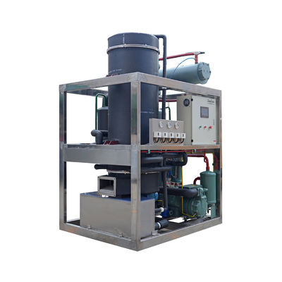 Good price 1320x1000x1660 mm Máquina de gelo para tubos industriais 1 tonelada 1000 kg para compressores comerciais Potência 4,5 kw on-line