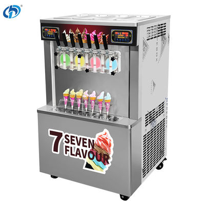 Good price Capacidade de produção contínua 540 xícaras / 70g Máquina de sorvete de 7 sabores automática de sorvete de iogurte on-line